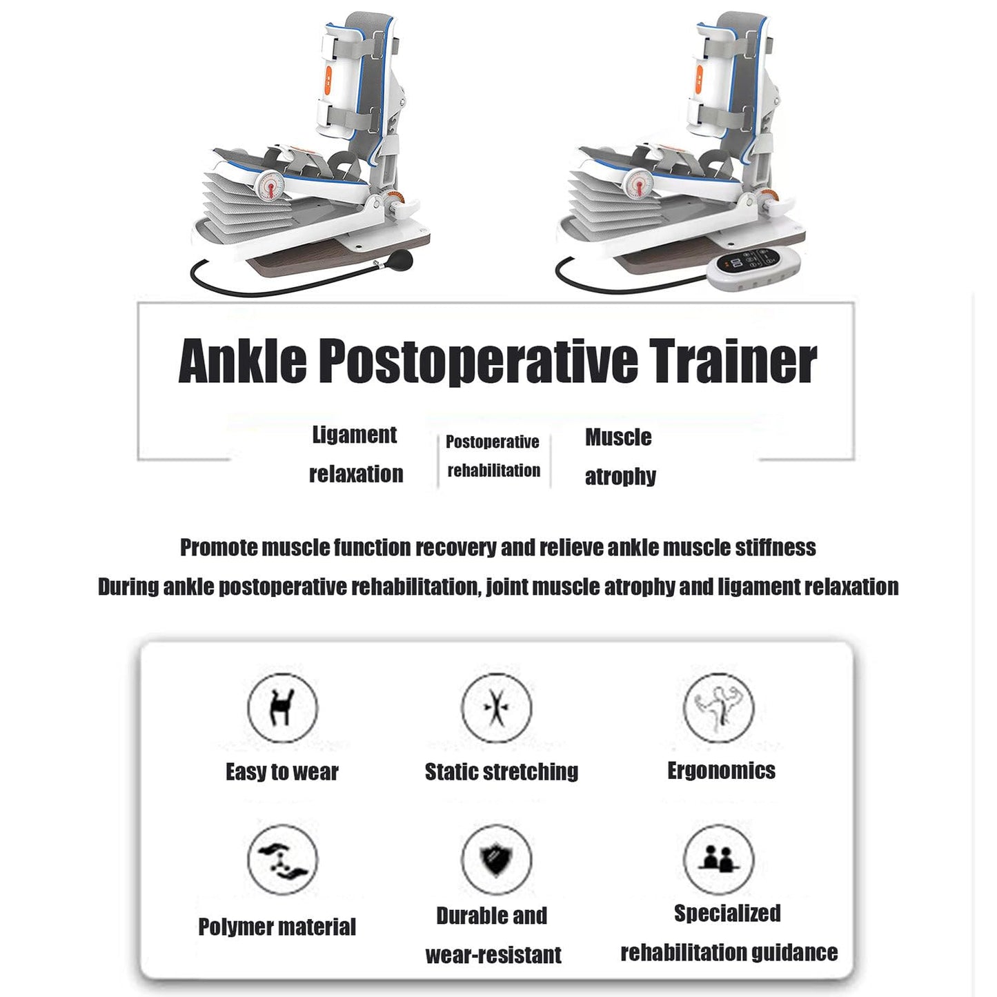 Ankle Joint Rehab Training Equipment,Ankle Post-Operative Trainer,Foot Rehabilitation Training Equipment,Static Stretch Correction Electric
