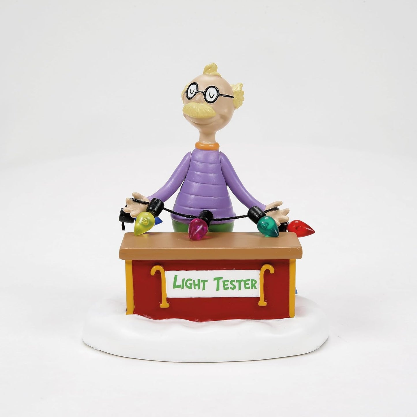 Department 56 Dr. Seuss Grinch Village Accessories Figurine The Lightbulb Tester, 3 Inch, Multicolor