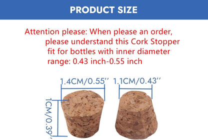 1/2 Inch Mini Tapered Cork Stoppers 120 Pcs Wooden Wine Bottle Corks Reusable Small Bottle Plugs Durable Replacement Wine Stoppers for Jars, Beer Bottles, Apothecary Jars & DIY Craft