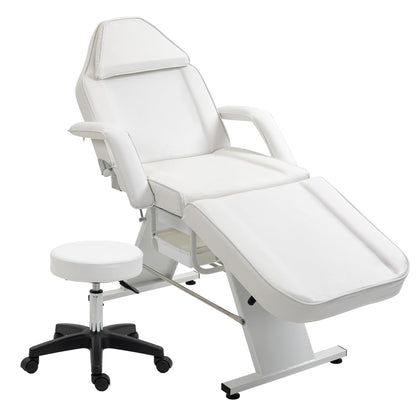 HeureuxBoBo Multi-Purpose 72 in 3-Section Massage Salon Tattoo Chair with Hydraulic Stool, Adjustable Facial Spa Bed, Beauty & Tattoo Equipment