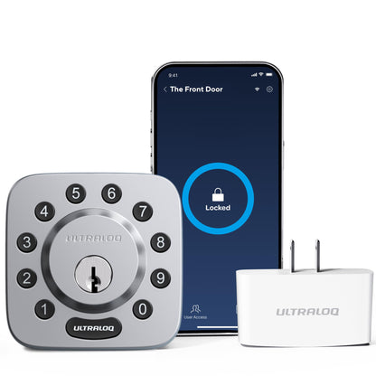 ULTRALOQ Bolt Fingerprint WiFi Smart Lock, Works with Apple Home, Siri, Alexa, 8-in-1 Keyless Entry with Fingerprint ID, App Remote Control, Keypad Deadbolt, BHMA Cert., Easy Install, 10 Mo. Battery