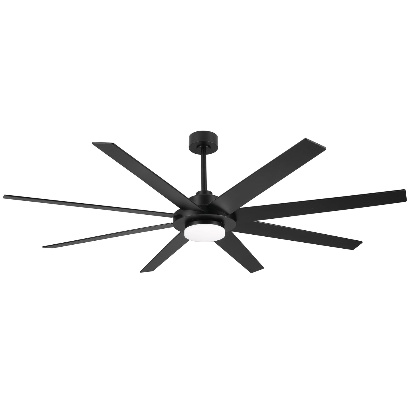 WINGBO 72" Ceiling Fan with Light and Remote Control, 6 Speed Reversible DC Motor, Dimmable LED Light, for Home and Commercial Use, Living Room/Shop/Warehouse Black/Walnut