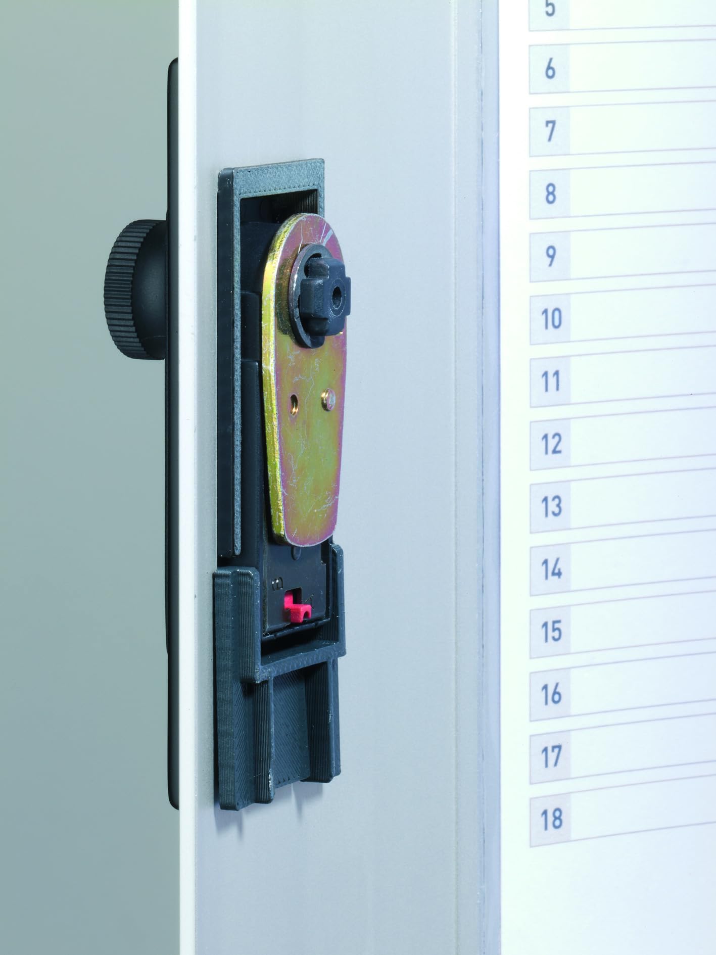 Durable Key Safe Box 72 - Wall Mounted Key Holder Cabinet with Combination Lock Holds 72 Key Clip Tags - Securely Lock Keys - Aluminum Blue Key Safe Including 6 Key Clip Tags