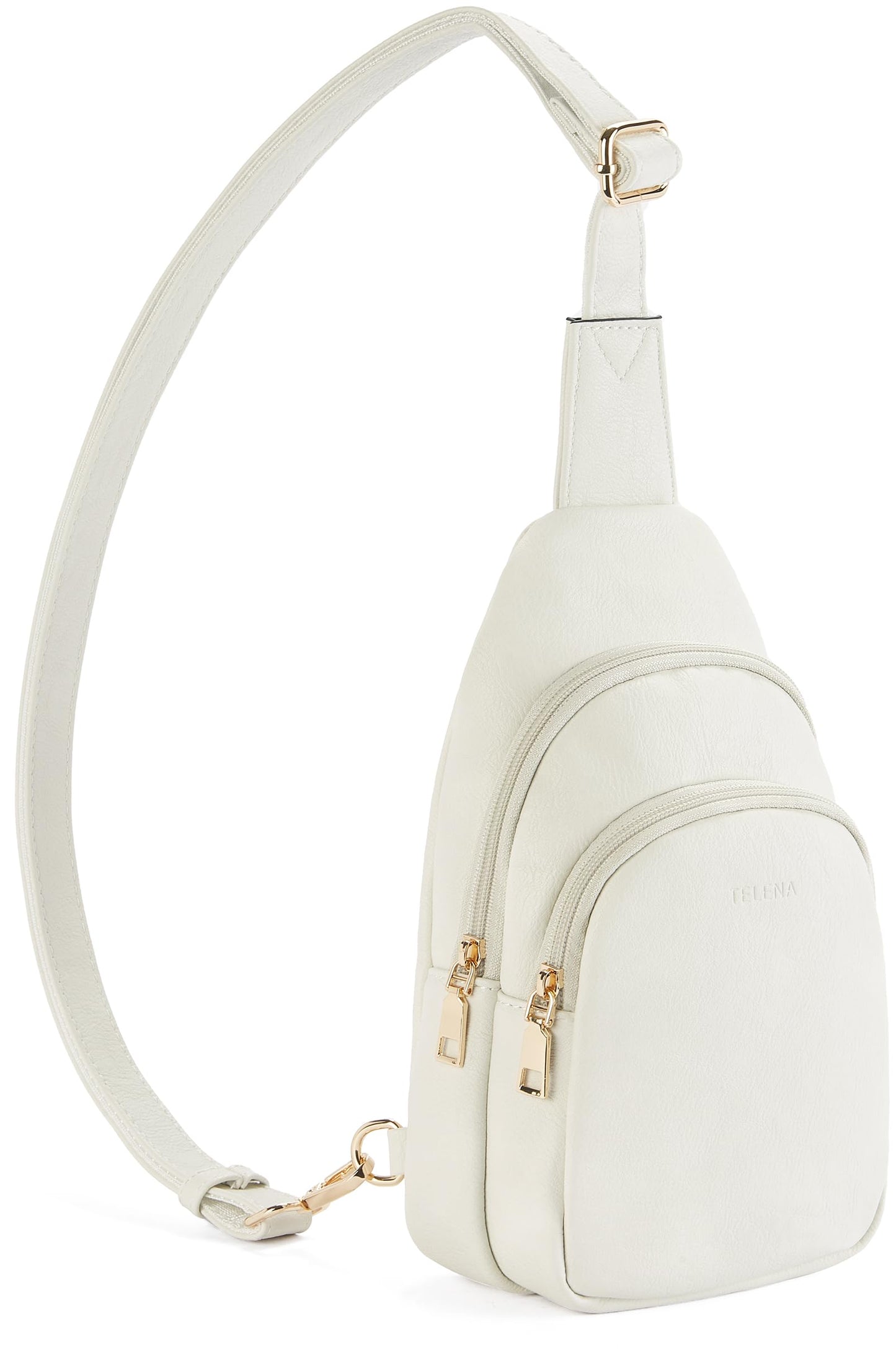 Telena Small Sling Bag for Women Leather Crossbody Fanny Packs Chest Bag for Women