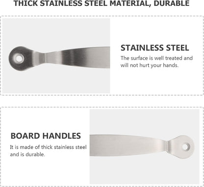Cutting Board Handles Cabinet Pulls: 3pcs Stainless Steel Drawer Handles for Kitchen Butcher Board, Side Pulls