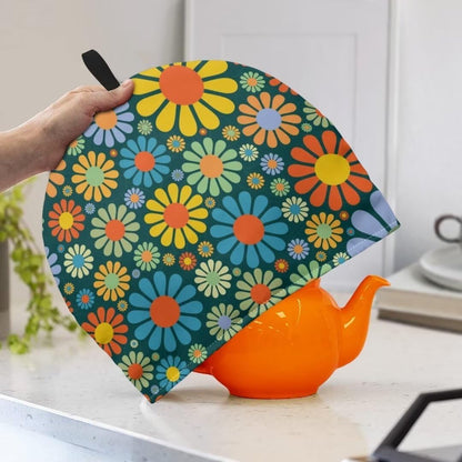 Brown Mandala Teapot Cozy, Insulated Kettle Cover for Keeping Warm, Ethnic Style Decorative Tea Pots Cozy