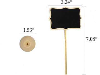 FGen 30pcs Creative Small Blackboard Wedding Gift Home Decoration Crafts Wooden Blackboard Bar Table Decoration