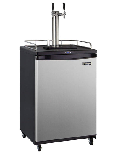 Kegco Keg Dispenser, 2 Faucet, Stainless Steel