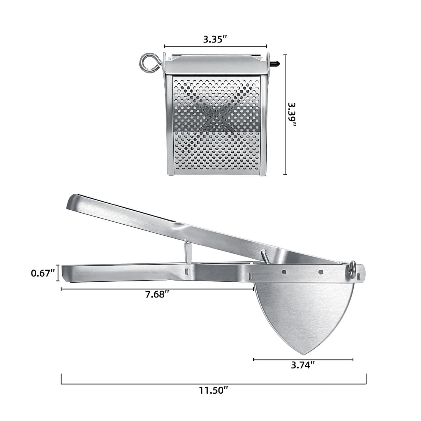 Potato Ricer, Sopito Stainless Steel Potato Masher for Commercial and Home Use