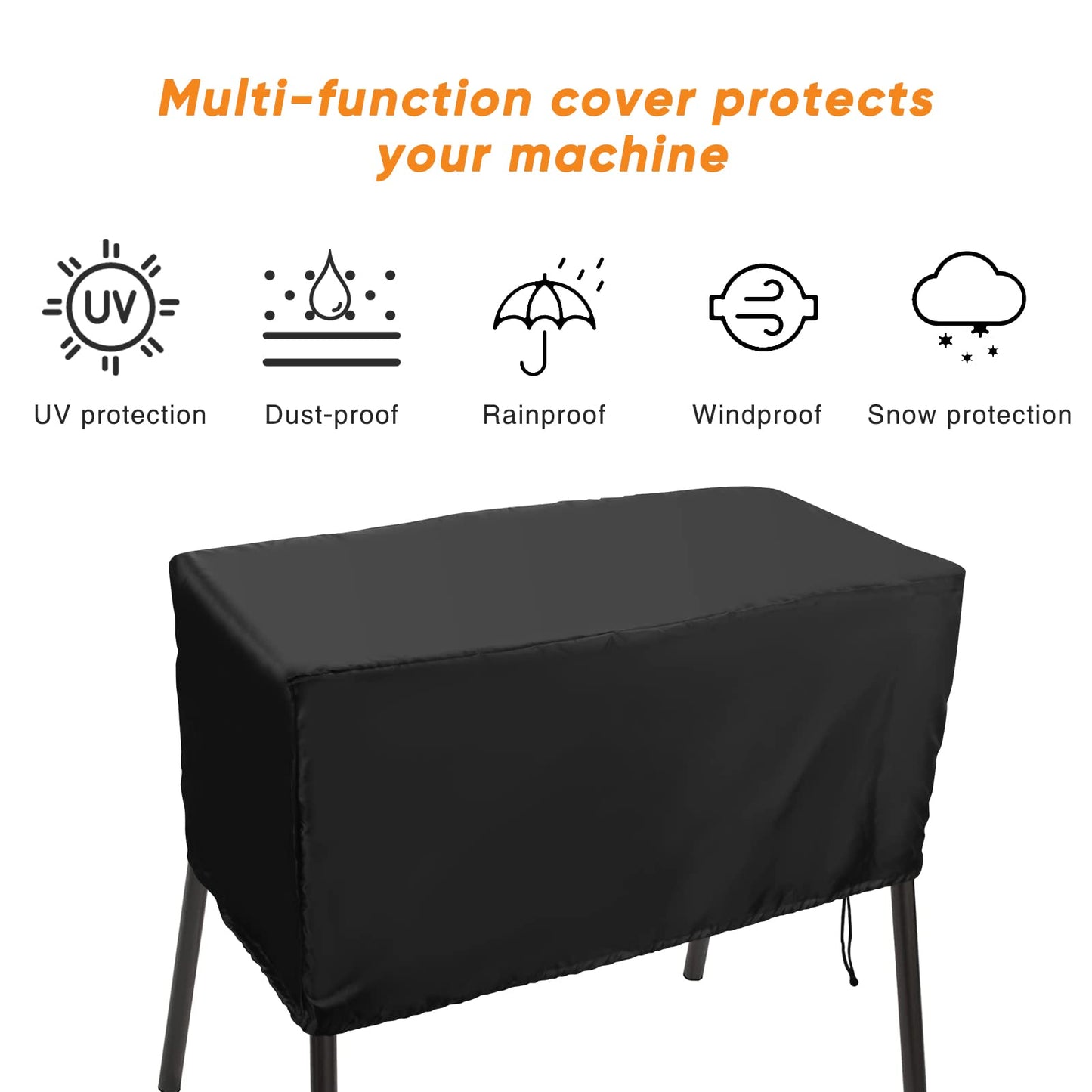 Black Patio Covers for 2-Burner Camp Stove, Luxiv Heavy-Duty Cover for Camp Chef 2 Burner Burners Stove Waterproof Cover (Black, 34.5x16x16)