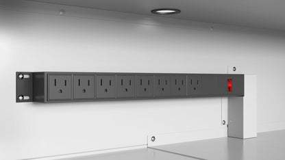 Justrite Lithium Ion Battery Storage Charging Cabinet, 24"x43"x18", 8 Receptacle Charger, 2 Door Manual Close Tool Battery Storage Container, Made in The USA, Gray, 231703