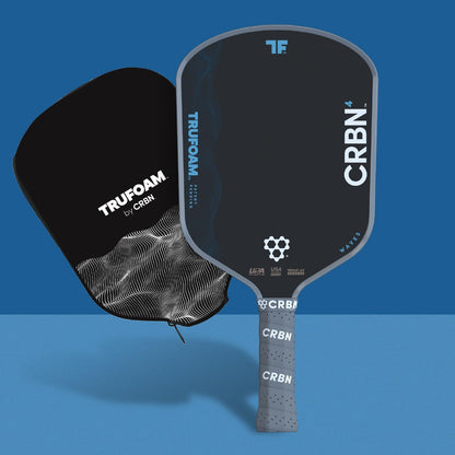 CRBN Pickleball - TruFoam Waves Paddle - Hybrid, Aerocurve - Carbon Fiber Pickleball Paddle - 100% Foam Core Designed for Maximum Power, 14mm