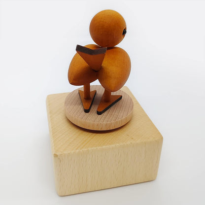 Cute Little Bird Mini Music Box, Wooden Mechanical Music Box Gift for Boy Girl Friends Singing