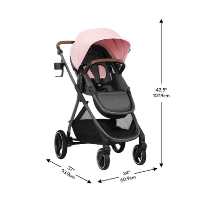 Evenflo Shyft Intuiti Travel System with Revolve180 LiteMax™ NXT Rotating Rear-Facing Lightweight Preemie and Infant Car Seat 3-30 lbs. (Amaranth Pink)