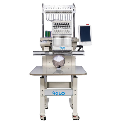2024 Ultra Commercial Embroidery Machine with 15 Needles 13" x 20" LCD Embroiderer Pattern for Cap Hat T-Shirt Laser Positioning 1501