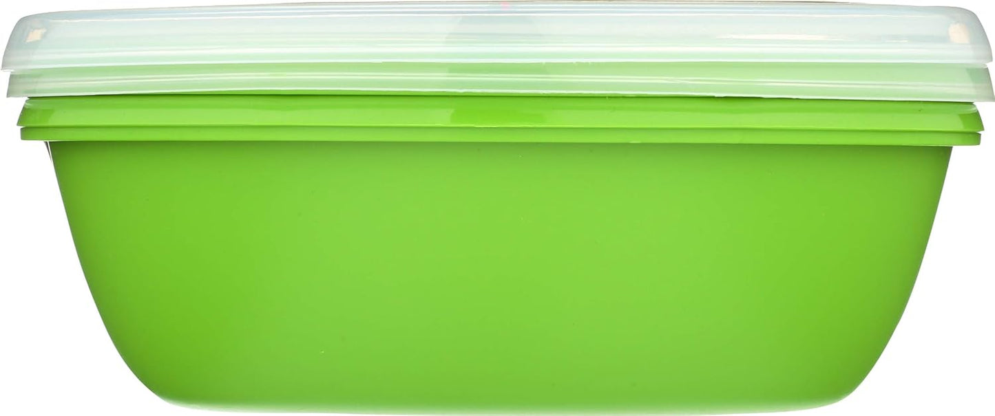 Preserve Dishwasher Safe Sandwich Food Storage Container, Set of 2, Apple Green, BPA Free, Made from Recycled Plastic
