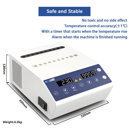 ONiLAB Gel Heating Machine with Heating and Fan Cooling Modes,4x5ml,16x 1ml-2.5ml Holes, PRP PPP Gel Maker Heater with Touch Button Operation