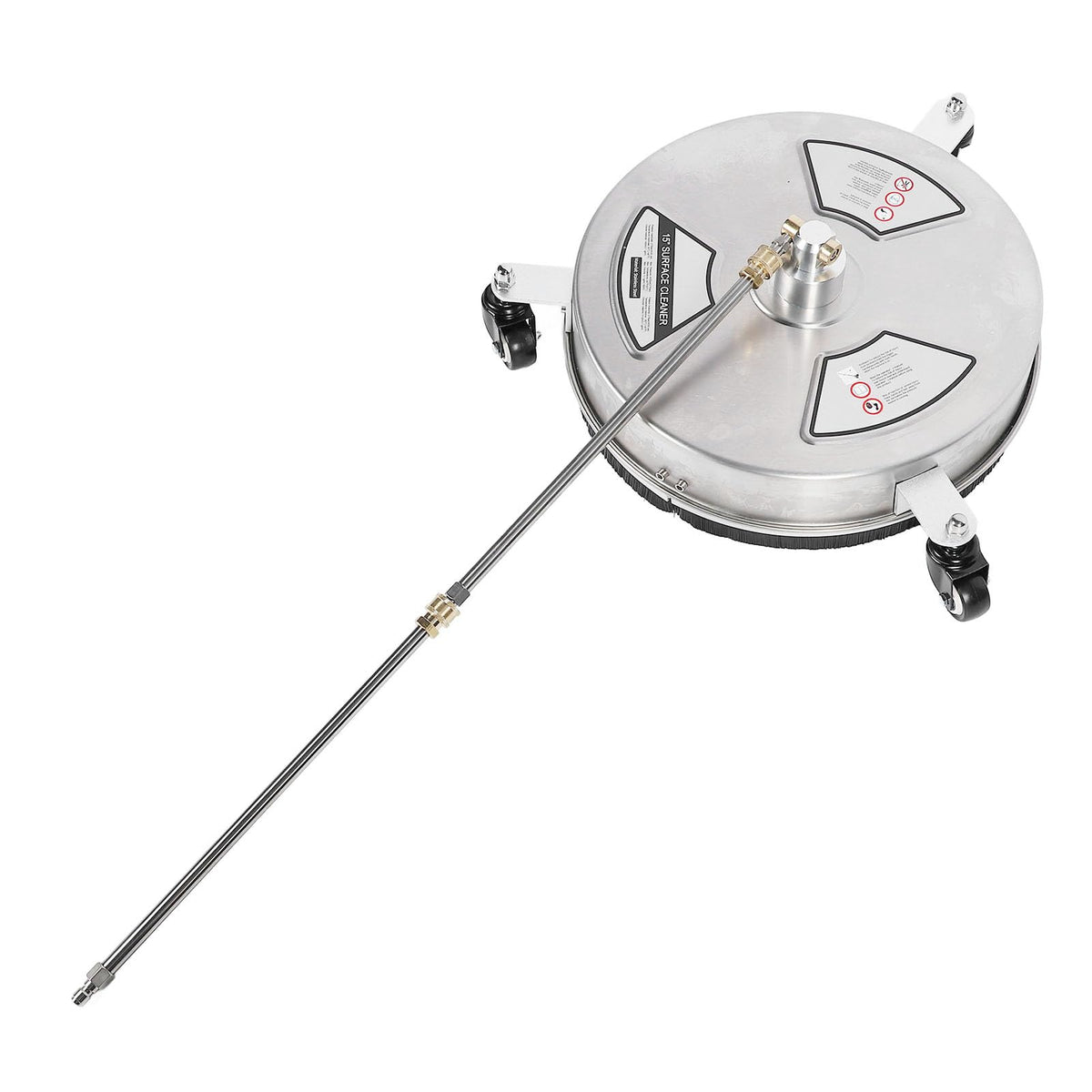 TRELVEX 4000PSI Maximum Pressure, 15 Inch Stainless Steel Surface Cleaner Driveway Power Washer Attachment, Portable Design, Powerful for Various Surfaces