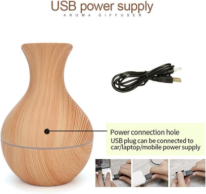 High Capacity Cool Mist Humidifier, for Bedroom, Baby Room, Living Room (Light Wooden Grain)