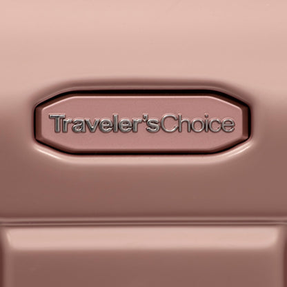 Traveler's Choice Ultimax II Polycarbonate Hardside Luggage with Spinner Wheels, Rose Pink, 31-Inch Large Trunk