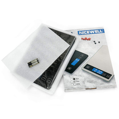 Nicewell Food Scale Digital Weight Grams and oz, 22lb Kitchen Scale for Cooking Baking, 1g/0.1oz Precise Graduation, Sleek Tempered Glass Platform