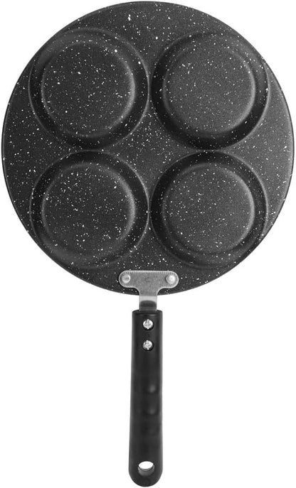 HEEPDD 4 Cup Egg Frying Pan, 24.5cm Non Stick Omelet Pan for Breakfast Pancake Egg Burger Steak