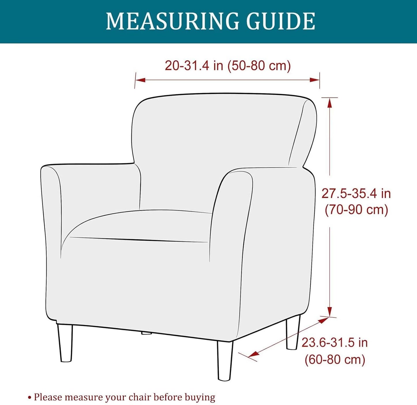 1-Piece 01 NILUOH Banquet Armchair Slipcover Stretch Chair Covers with Arms Printed Soft Accent Chair Cover Anti-Slip