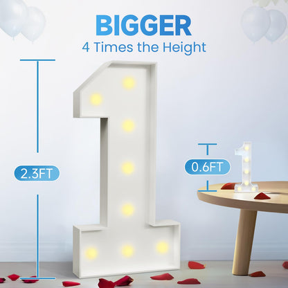 Graduation Decorations 2026, 2.3FT Marquee Numbers 2026 for Graduation Party Decorations, 2026 Light Up Numbers Kindergarten Graduation for Preschool High School College, 2026, 4 Pcs