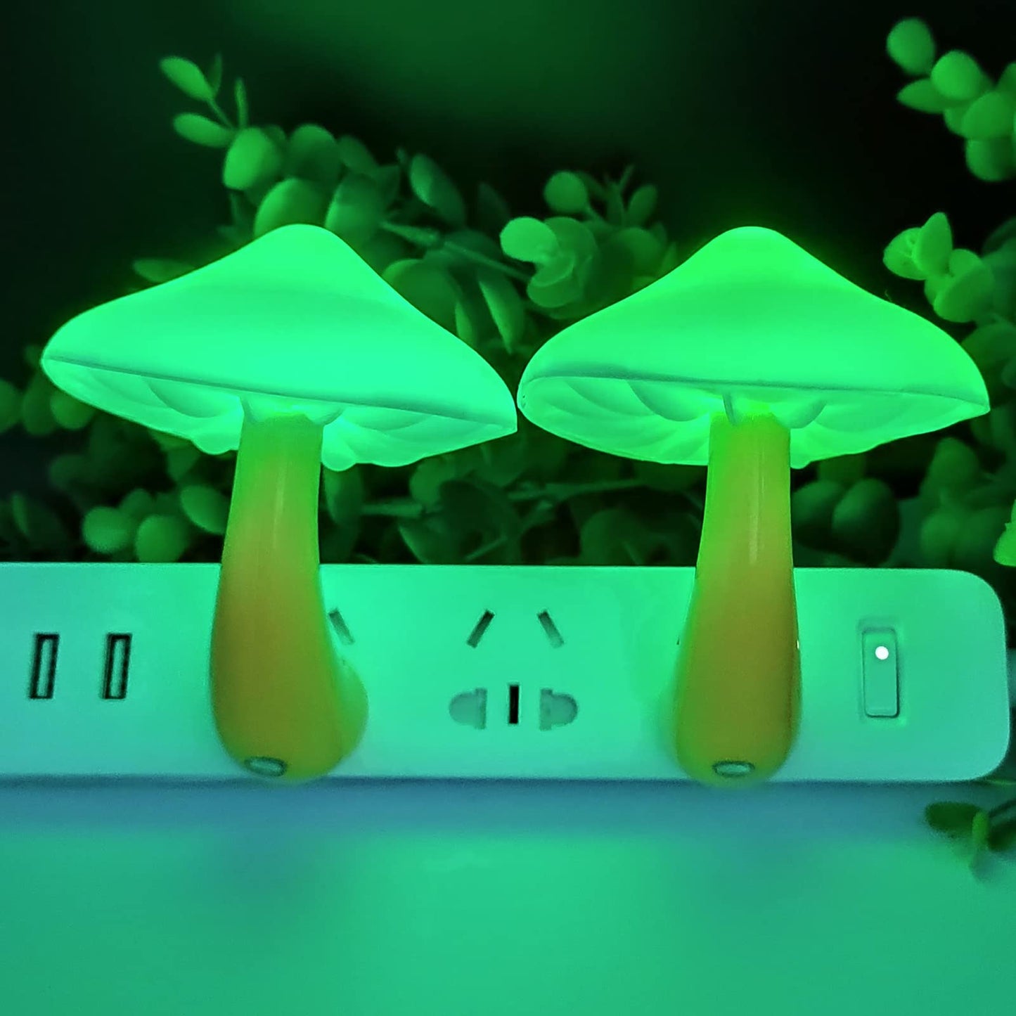 AUSAYE Sensor LED Night Light Plug in Wall Lamp, Energy Saving NightLight Cute Mushroom Night Lights for Adults Kids Bedroom,Bathroom,Toilet, Stairs, Kitchen,Hallway Corridor Warm White
