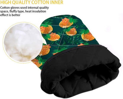 JEOCODY Boho Hippie Daisy Heat Resistant Pot Holders, Thickening Non-Slip Oven Mitts Kitchen Accessories
