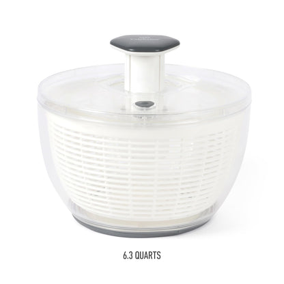 Calphalon Aero 6.3 Qt Salad Spinner, Fruit Wahser, Fruit Washing Bowl with Strainer, Vegertable Cleaner, Salad Cleaner, Lettuce Washer
