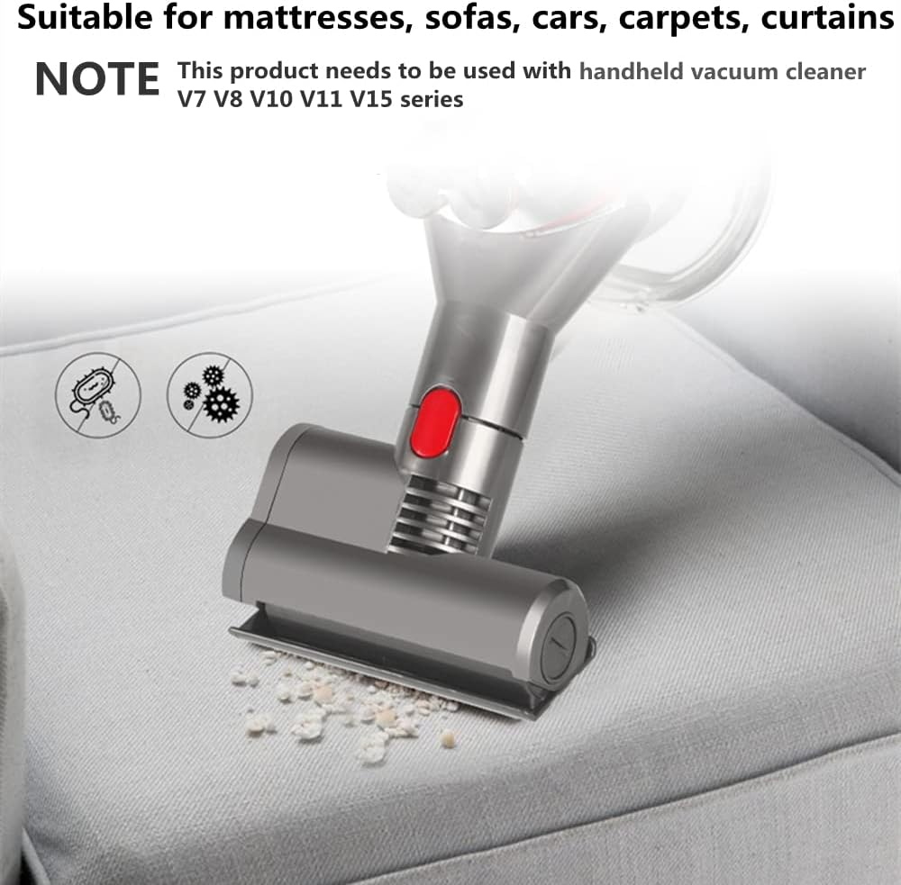 Mini Motorized Tool Motorhead Brush, Compatible with Dyson V7 V8 V10 V11 V15 Replacement Part