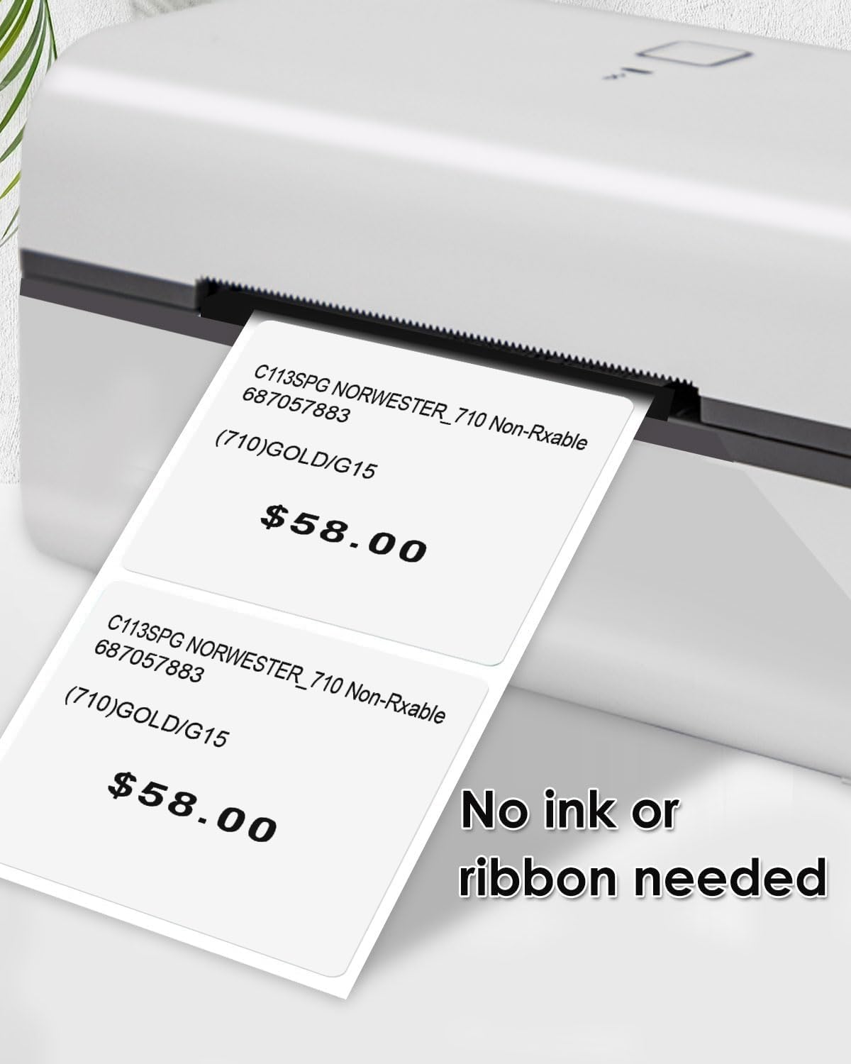 iEager 2"x2" White Square Thermal Printer Labels, Durable Label Stickers for Barcode, Logo, 500 Labels/Roll