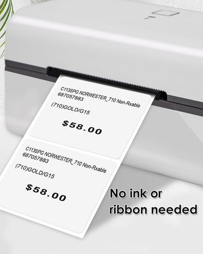 iEager 2"x2" White Square Thermal Printer Labels, Durable Label Stickers for Barcode, Logo, 500 Labels/Roll