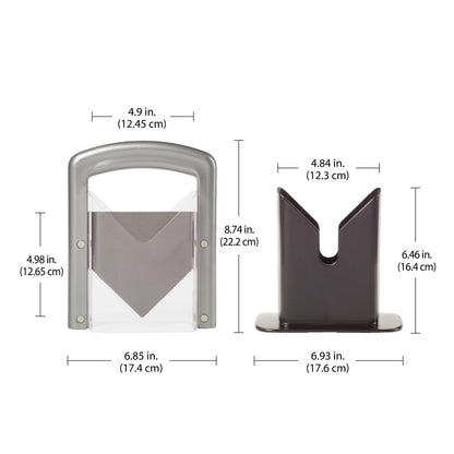 Hoan The Original Bagel Guillotine Universal Slicer, Silver, 9.25-Inch - Effortless Stainless Steel Slicer