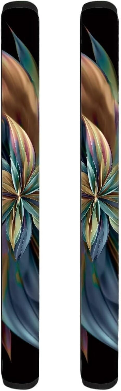 Refrigerator Door Handle Covers, Pack of 2 Non-slip Protective Mat for Kitchen Appliances, Flower Design
