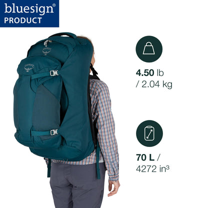 Osprey Fairview 70L Women's Travel Backpack, Winter Night Blue