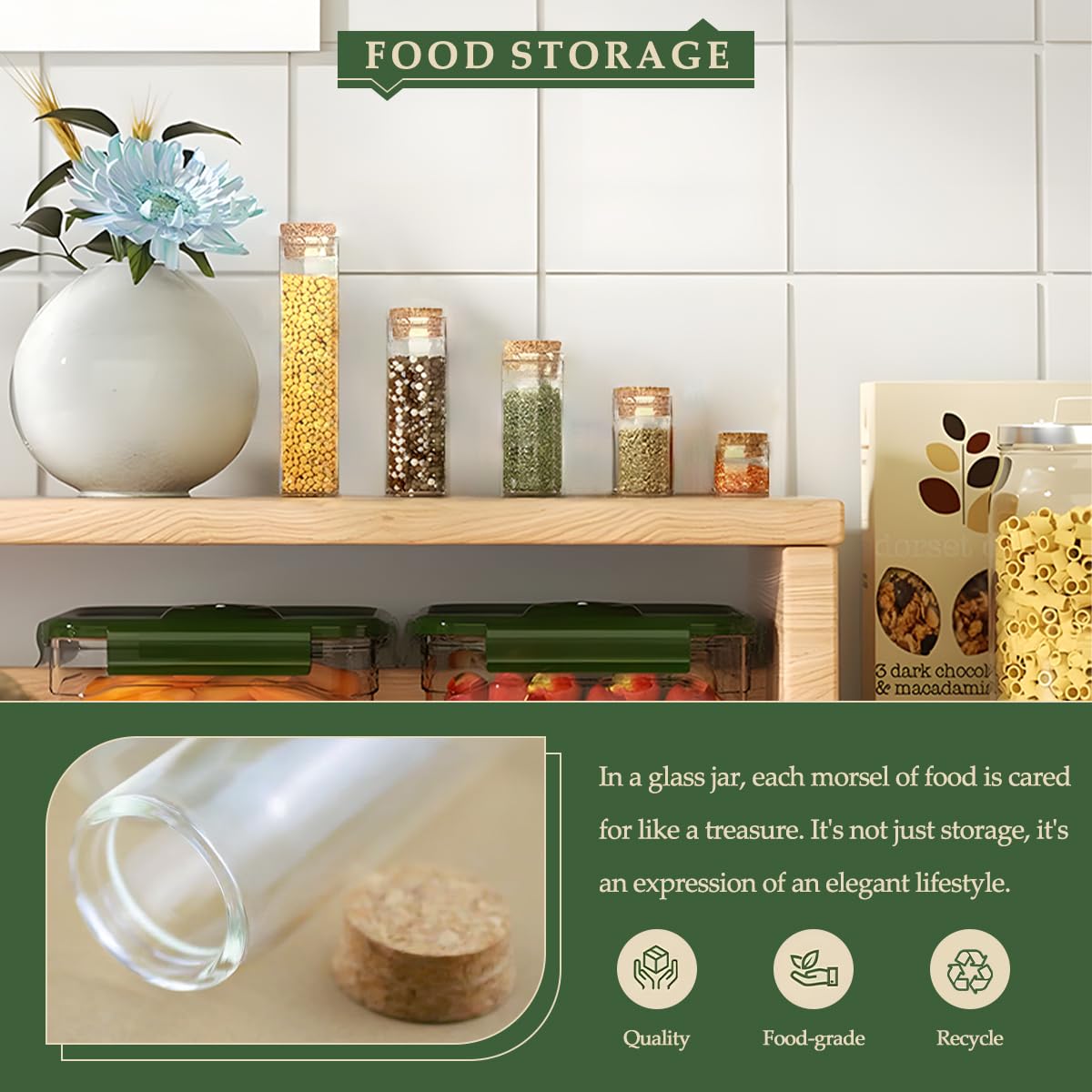 21-Pack 0.74 oz (22 ml) Glass Bottles & Test Tubes with Cork Stoppers – for Spell Jars, Spice Storage, DIY Favors, Travel Memories, Plant Propagation – Empty Recyclable Containers for Crafts, Kitchen