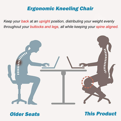 Office Chair Cross Legged Chair，Height Adjustable Ergonomic Office Chair with 360° Casters, Meditation Chair with Back, Kneeling Chair for Fitness Fanatics/Home Workers/Yoga Lovers