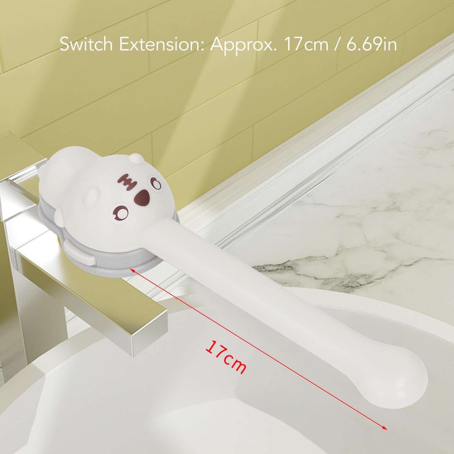 Faucet Extender Sink Handle Extender for Toddlers Kids, Universal Children Cartoon Faucet Extender, Faucet Handle Extender Faucet Extension Attachment Bathroom Sink Accessories