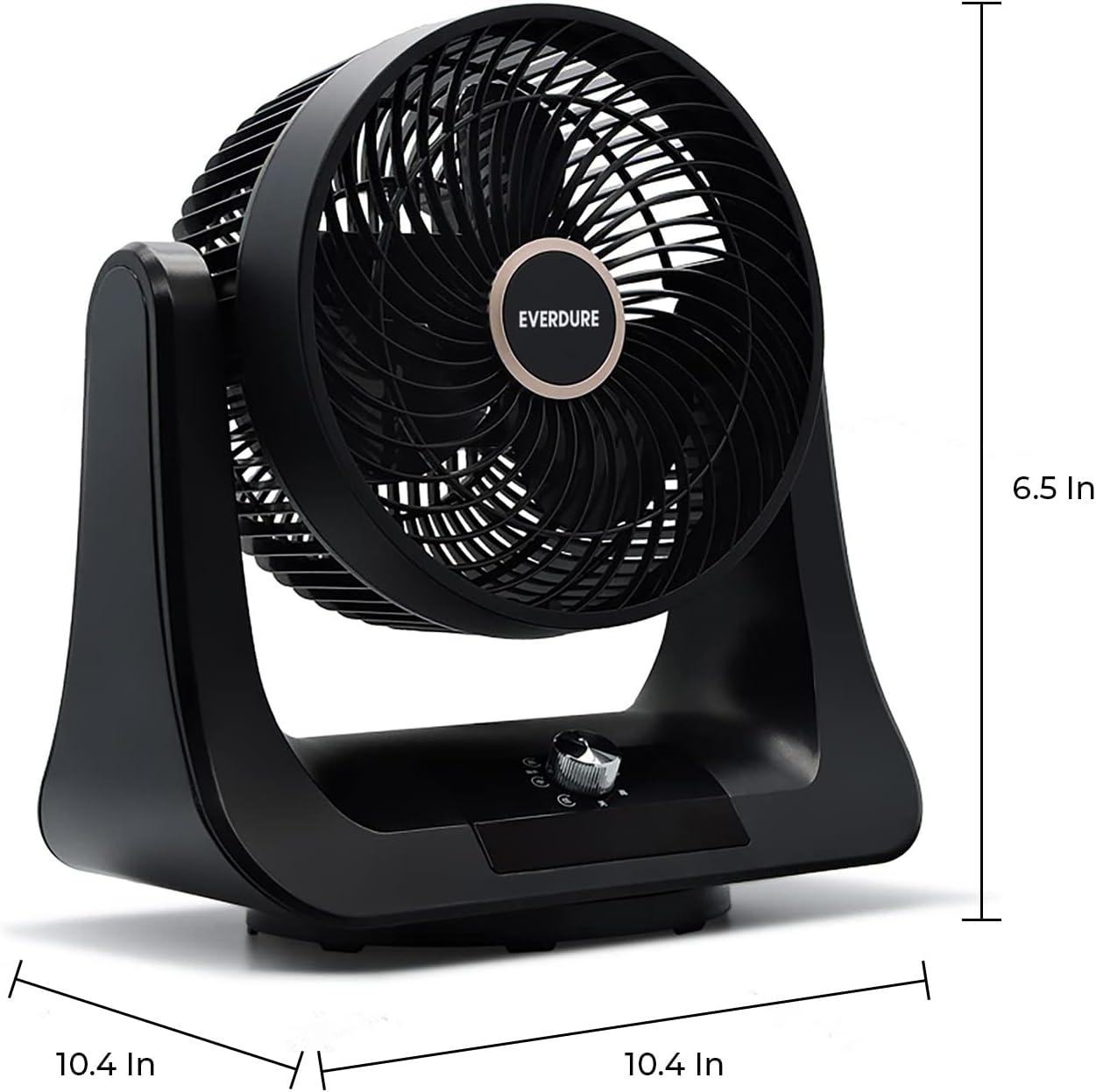 Everdure 9” Oscillating Desk Fan, 3 Speed Settings, Portable Personal Fan for Bedroom, Living Room, Home Office