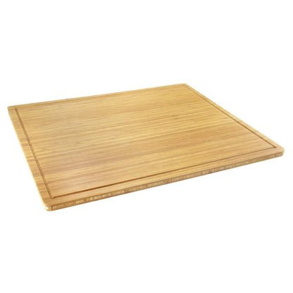 BambooMN Bamboo Burner Cover Cutting Board - 3 Ply - Extra Large - Grooved/Flat (30" x 24" x 0.75") - 2 Pieces