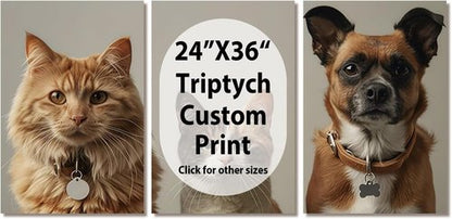 Canvas Prints | Custom Triptych Poster Set (Unframed 24x36) - Turn Your Photos Into Stunning Wall Art