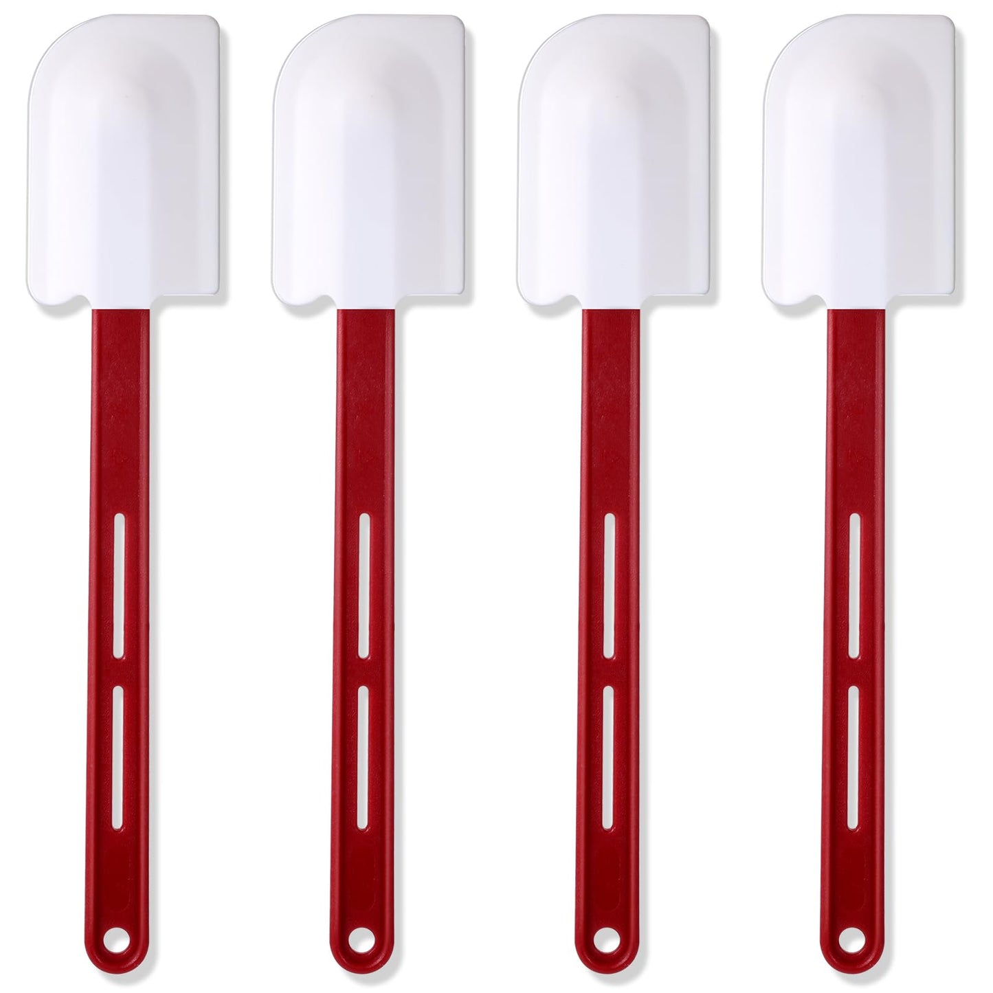 Norme 4 Pcs High Temp Silicone Spatulas Heat Resistant Rubber Spatula Commercial Silicone Scraper with Handle for Kitchen Cook Baking Mixing Utensil, Dishwasher Safe (14 Inch)