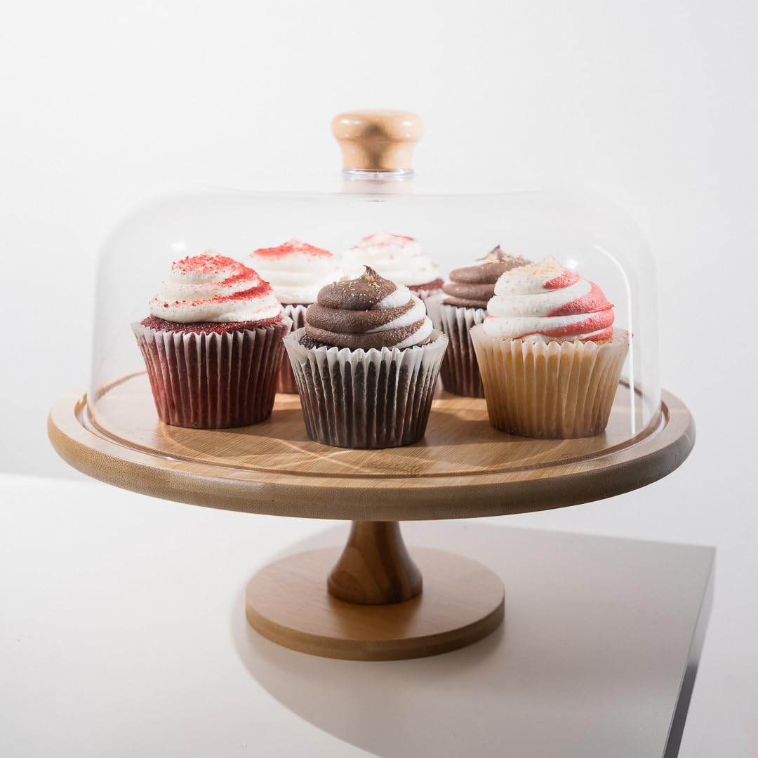 ANGORA BRANDS Cake Stands with Dome - Stylish Cake Stand with Dome - Stand With Lid- Cake Holder with Dome - Decorative Dome for Cake Stand by Antere