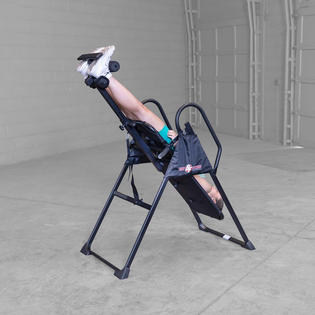 Body-Solid (BFINVER10B) Best Fitness Inversion Table, Foldable Decompression Table for Lumbar Stretching, Strength Training Equipment for Professional Inversion Therapy, Home and Commercial Gym