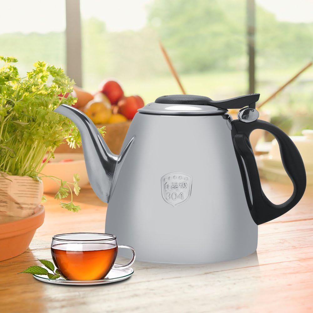 Tea Kettle, Stainless Steel Stove-top Teapot - Heat Resistant Handle for Boiling Water, Tea, Coffee (1.5L)