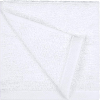 12 12 24-Pack Amazon Basics Fast Drying Cotton Washcloths for Bathroom, Machine Washable, Soft and Highly Absorbent, x