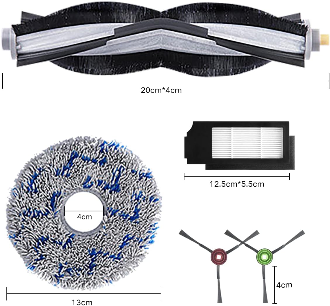 Home Times Vacuum Accessories Kit for ECOVACS X1/X1 Plus/T10/T10 Plus Omni, 11 PCS Replacement Set