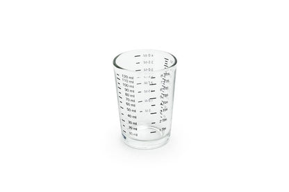 Fox Run Mini Multi-Purpose Liquid and Dry Measuring Shot Glass, Set of 2, 4-Ounce Cups, Clear, Small